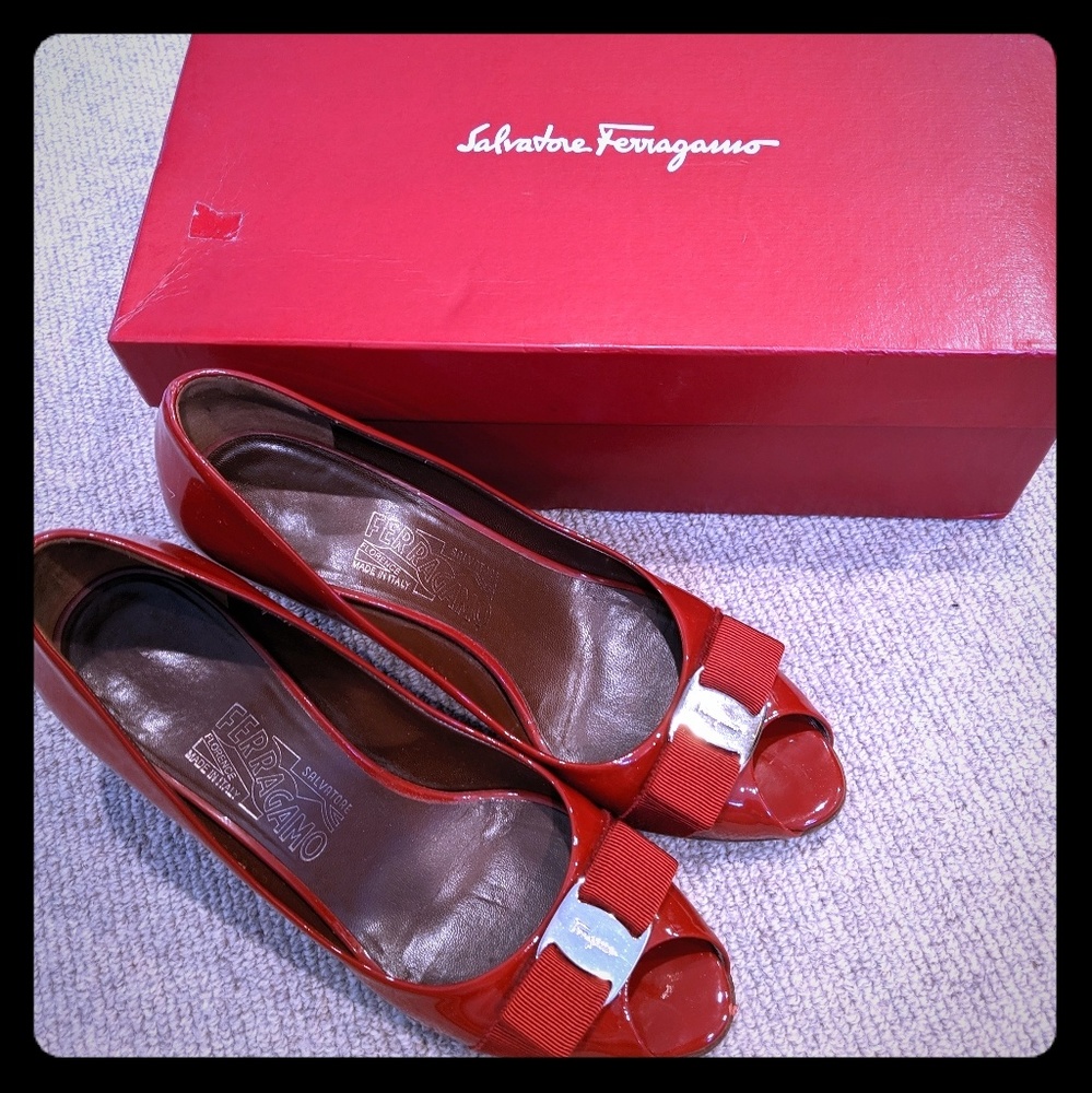 Salvatore Ferragamo red high heels